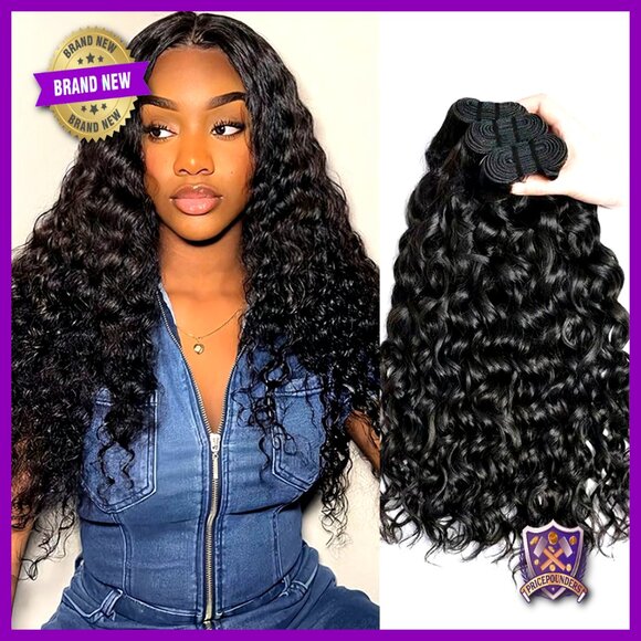 Water Wave Human Hair Bundles 12A Grade Unprocessed Brazilian Remy Weave main image 4